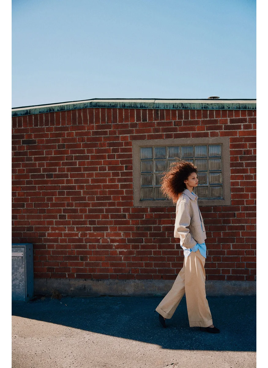 اتش اند ام Button-Front Jacket