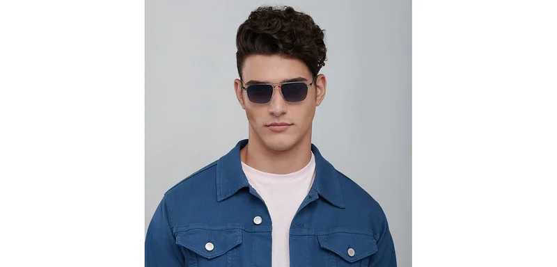 John Jacobs JJ Tints Full Rim Square Frame Polarized &amp; UV Protected Sunglasses JJ S12829 - 59mm - Black