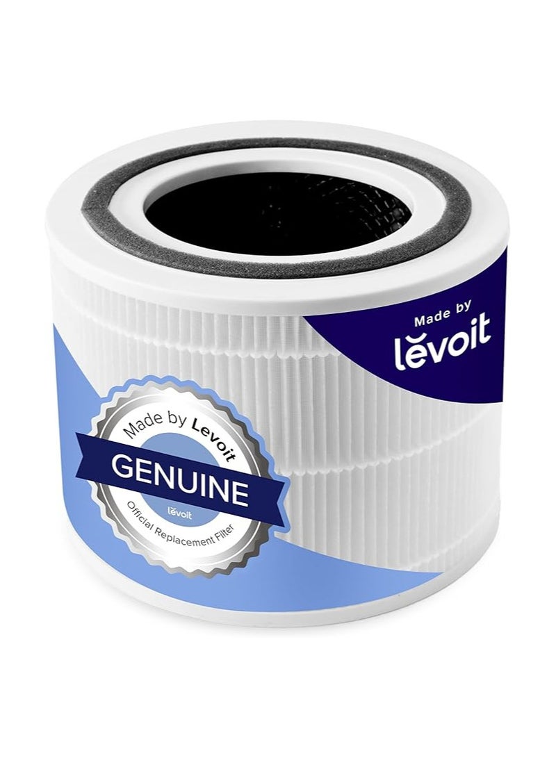 LEVOIT Air Purifier Replacement Filter, 3-in-1 True HEPA, High-Efficiency Activated Carbon, Core 300-P-RF, 1 Pack, White  - Image 1
