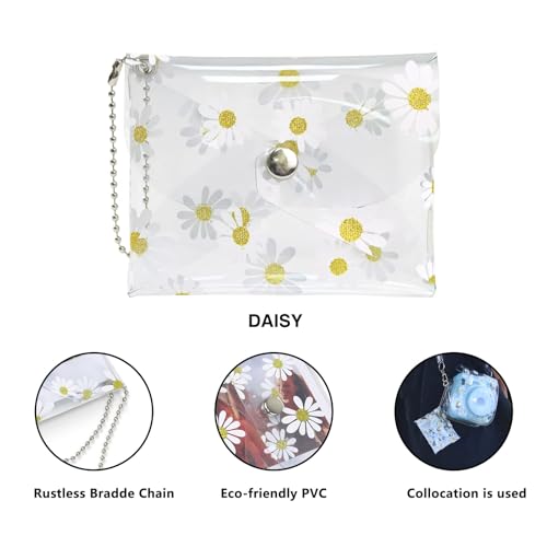 WOGOZAN Case For Fujifilm Mini 12/11/9/8 Instant Camera Protective Bag with Transparent Shoulder Strap(Real Flower - Transparent)(No Camera) - Image 5