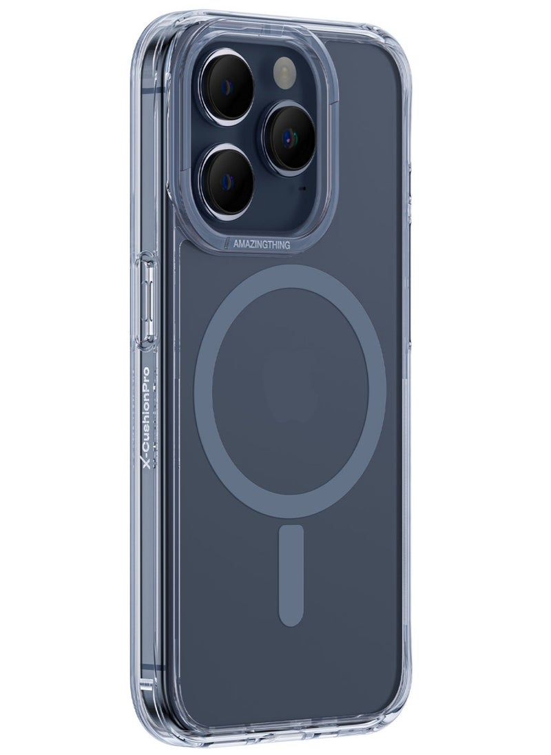 AMAZINGthing Minimal MAG Drop Proof for iPhone 15 Pro MAX Case Cover with MagSafe - Blue  - Image 1