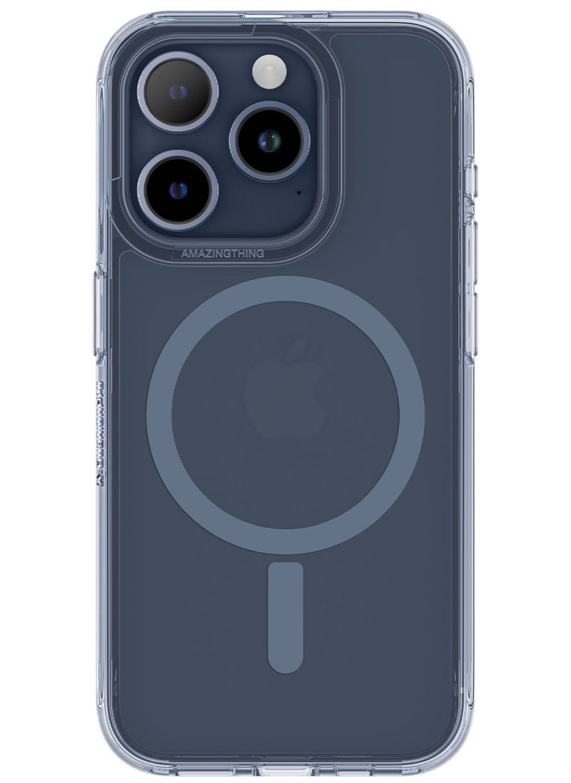 AMAZINGthing - Minimal MAG Drop Proof for iPhone 15 Pro MAX Case Cover with MagSafe - Blue - Image 1