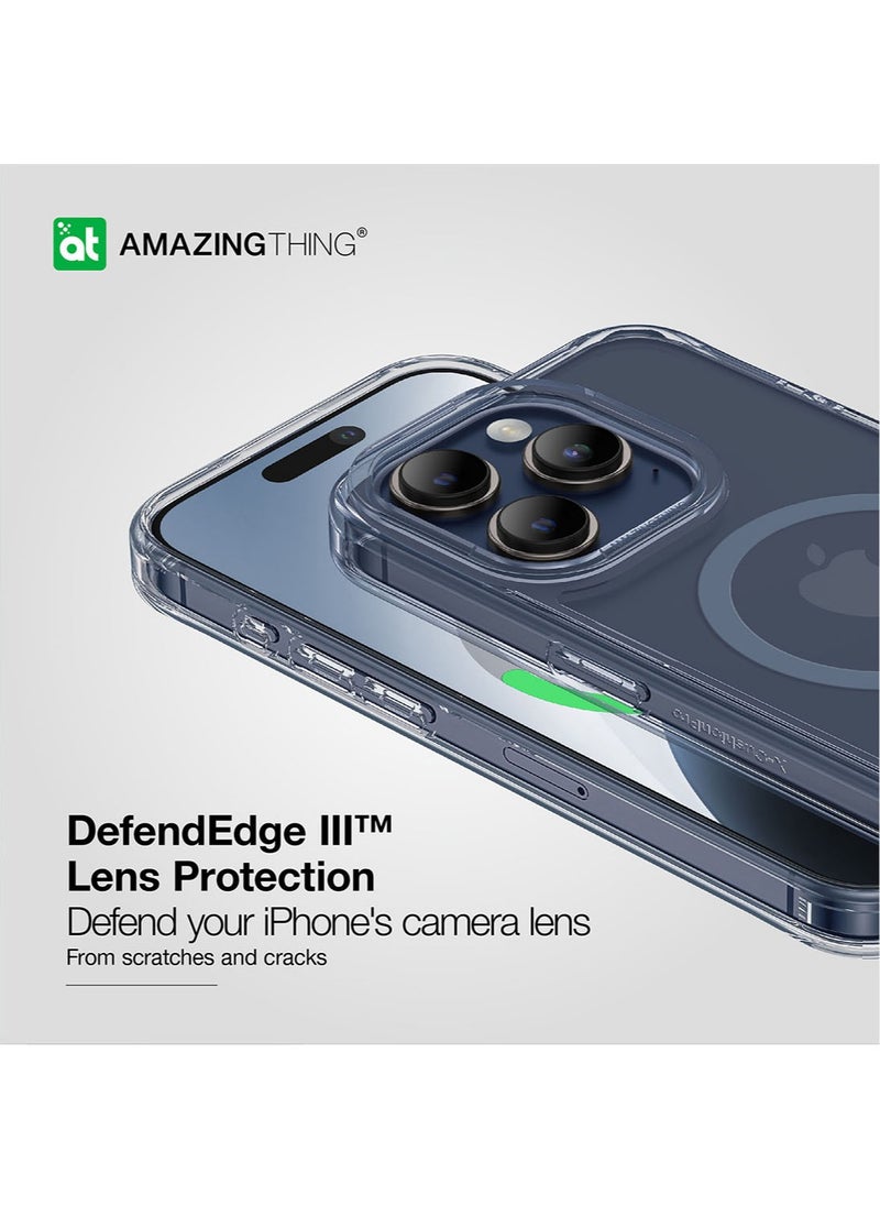AMAZINGthing - Minimal MAG Drop Proof for iPhone 15 Pro MAX Case Cover with MagSafe - Blue - Image 1