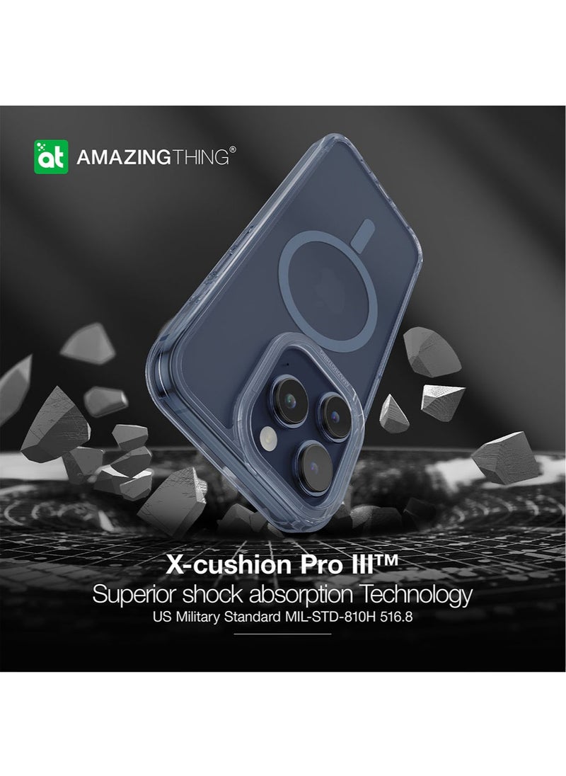 AMAZINGthing Minimal MAG Drop Proof for iPhone 15 Pro MAX Case Cover with MagSafe - Blue  - Image 4