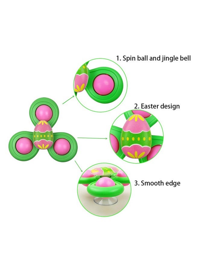 Jofan 3 Pack Easter Suction Cup Spinner Toys For Baby Toddlers Kids Easter Basket Stuffers Gifts Fillers Party Favors - Image 3