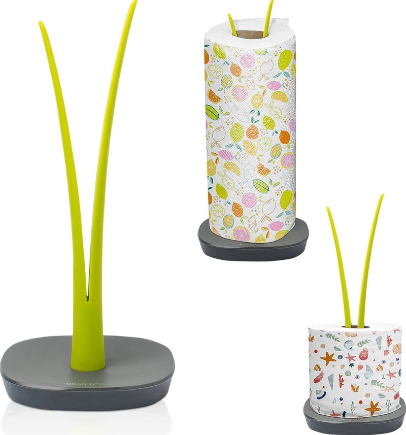 NILKANTH® Decorative Paper Towel Holder or Toilet Paper Holder Vertical Countertop Paper Towel Stand or Toilet Roll Stand - Sturdy No-Slip Base - 11.75” x 6” - Image 1