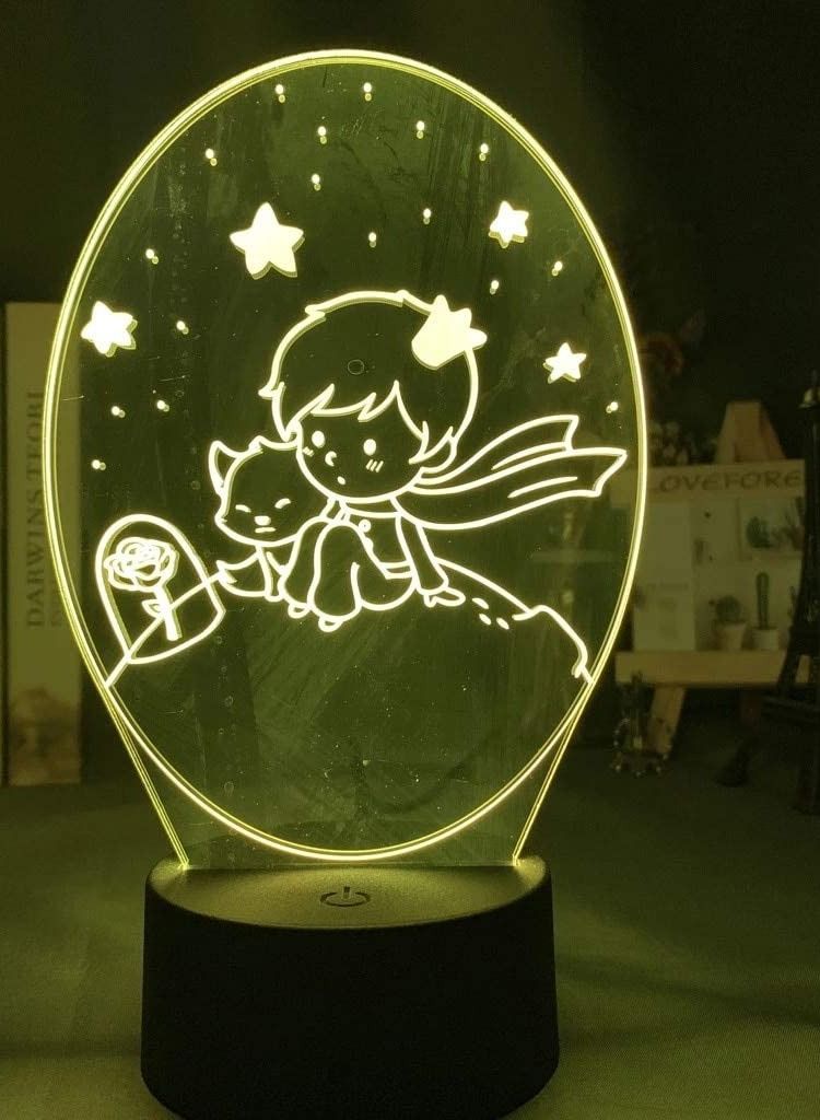 althiqahkey Rose Scarf boy Acrylic Multicolor lamp led Night Light Room Decoration Small Table lamp - Image 1