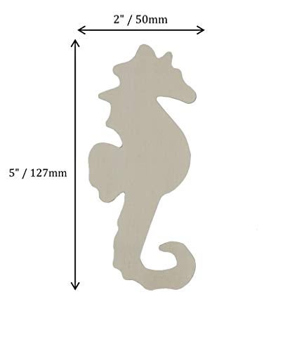 Creative Hobbies® 4 Inch Unfinished Wooden Shapes - Ready to Paint or Decorate Seahorse Shapes | 12 Pack - Image 3