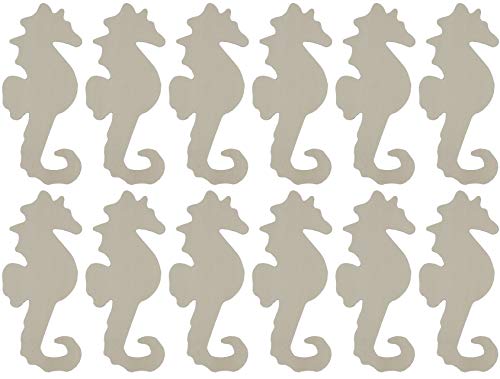Creative Hobbies® 4 Inch Unfinished Wooden Shapes - Ready to Paint or Decorate Seahorse Shapes | 12 Pack - Image 2