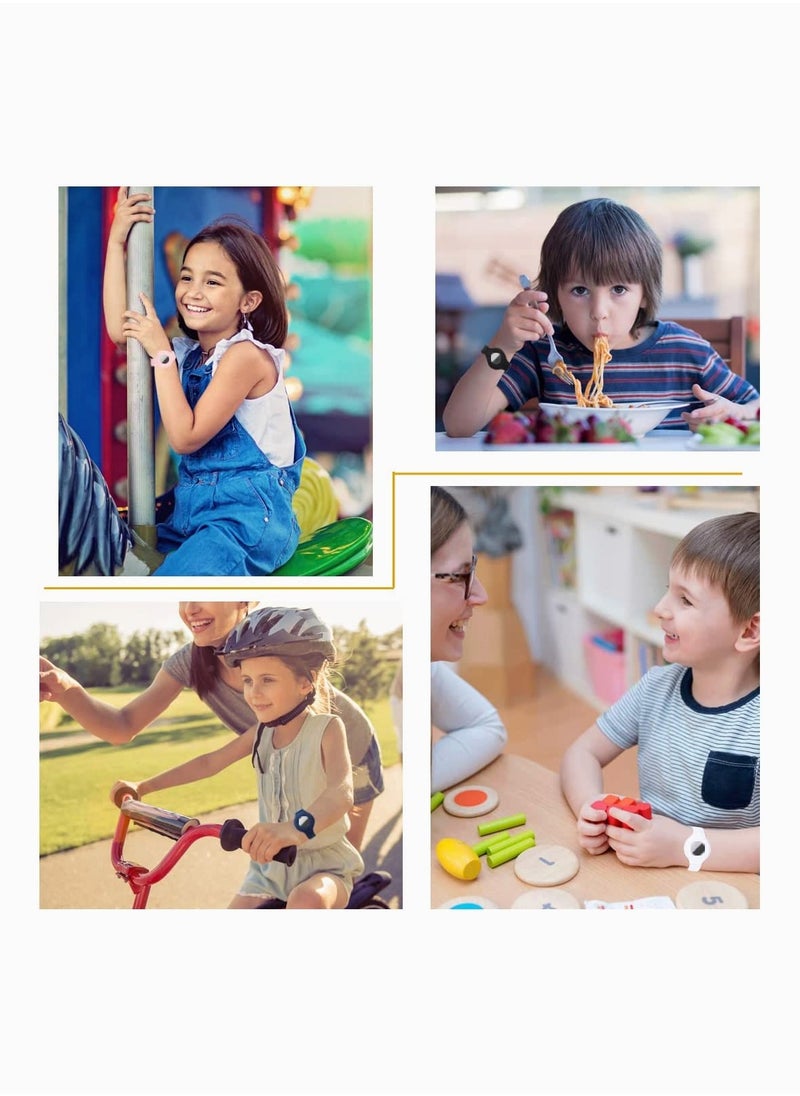 SYOSI - Wristband for Airtag, SYOSI Silicone Airtag Bracelet for Kids, Aairtag Watch Band for Kids Toddler Baby Children Elders, Colorful Waterproof Wristband Compatible with Apple AirTag (6 Pack) - Image 1