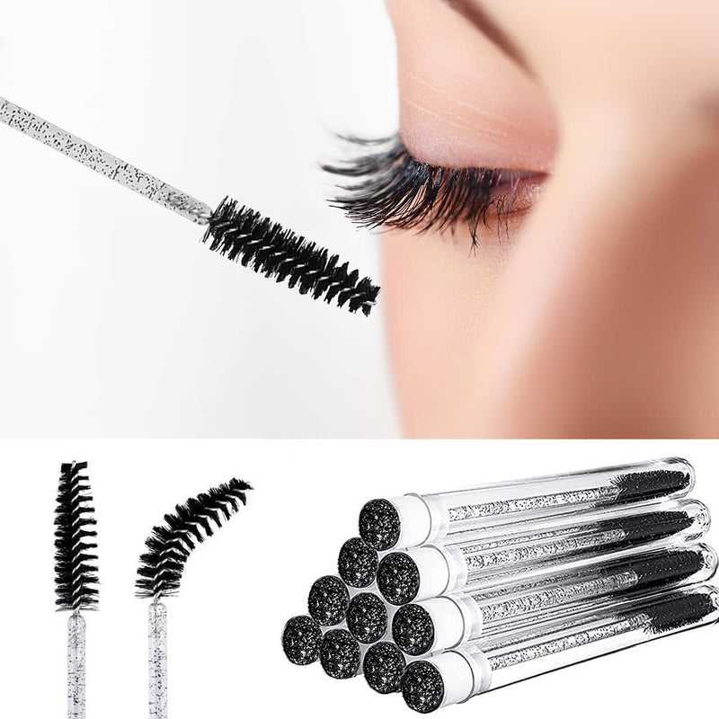 La Jolie Jasmin Mascara Brushes Tubes Set 70 Pieces Disposable Eyelash Brushes Replacement with 20 Pieces Empty Tubes for Eyelash Extension Lash Mascara Wand (Black Diamond) - Image 5