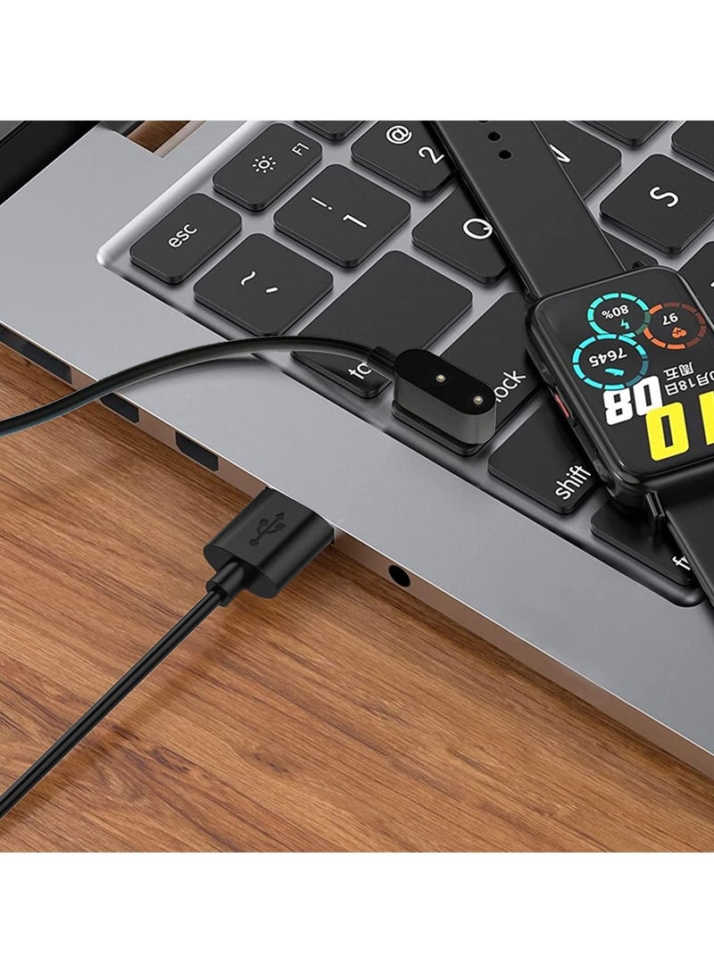 Charger Compatible with Huawei Watch Fit, USB Charging Cable Cord Base Dock Charger Adapter Stand For Huawei Band 6 smartwatch (Black) - Image 5