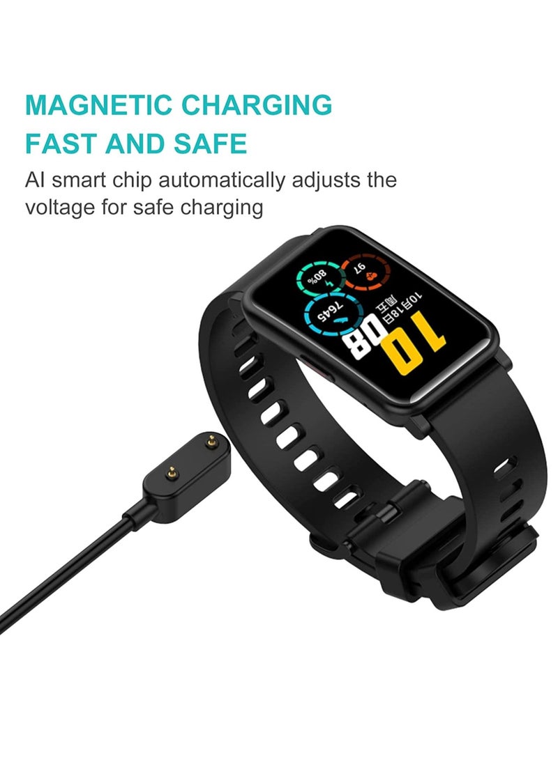 Charger Compatible with Huawei Watch Fit, USB Charging Cable Cord Base Dock Charger Adapter Stand For Huawei Band 6 smartwatch (Black) - Image 2