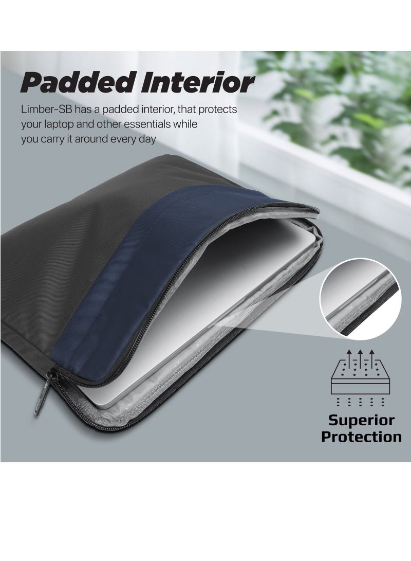 PROMATE Promate Laptop Case, Sleeve with Accessible Front Pocket, Water-Resistance, Padded Inner Lining and Secure Zippers Compatible with 13-inch Laptops, Tablets, Limber-SB.Black - Image 5