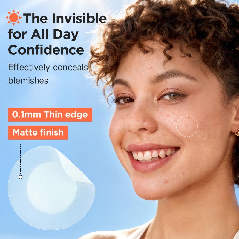 Glowpatch Pimple Patches for Face, Invisible Acne Patches 330 Count, Daytime Ultra Thin Spot Stickers for Covering Blemishes, Original Hydrocolloid Zit Patch 4 Sizes for Overnight Care (Day + Night) - Image 3