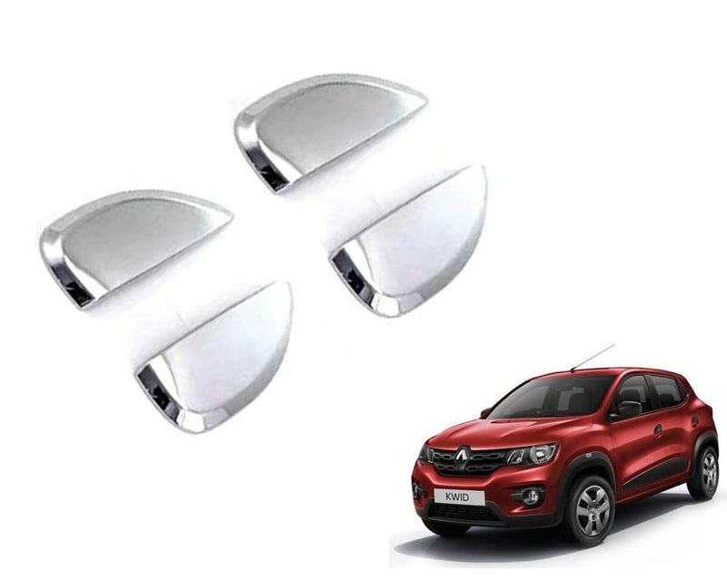 Auto E-Shopping Car Handle Latch Cover Scratch Guard Chrome Finish Front Rear Compatible for Renault Kwid All Model Set of 4 Pieces - Image 5