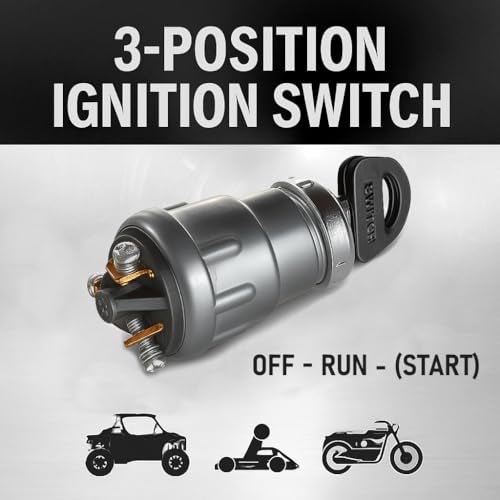 MGI SpeedWare 3Wire Universal Ignition Key Switch for Cars Buggies Mowers and Go Karts OffOnStart - Image 3