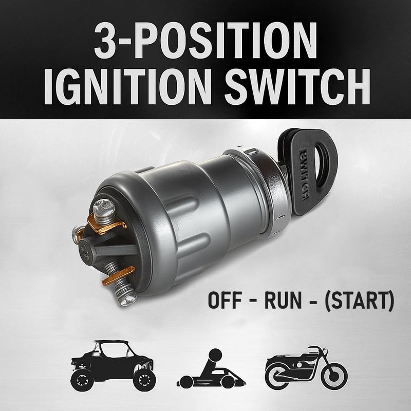 MGI SpeedWare 3Wire Universal Ignition Key Switch for Cars Buggies Mowers and Go Karts OffOnStart - Image 4
