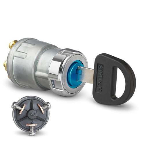 MGI SpeedWare 3Wire Universal Ignition Key Switch for Cars Buggies Mowers and Go Karts OffOnStart - Image 1