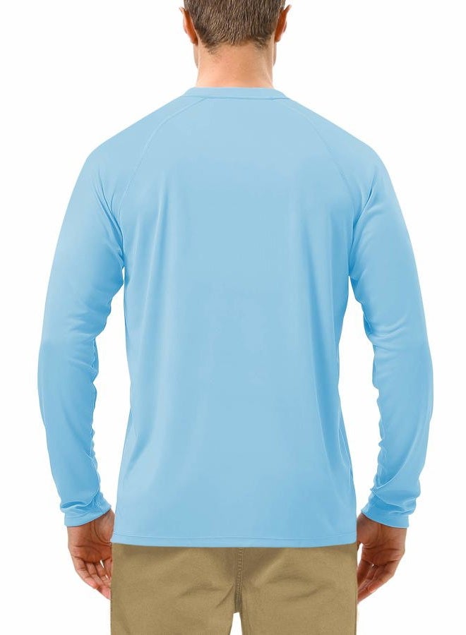 Roadbox Mens Long Sleeve UV Sun Protection Swimming Rash Guard Shirts SPF, L - Image 2