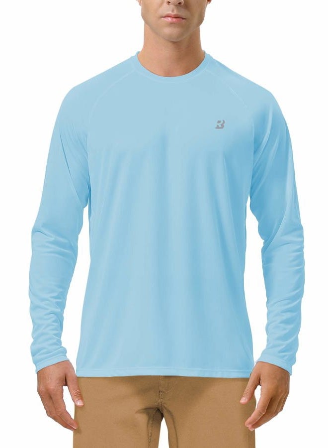 Roadbox Mens Long Sleeve UV Sun Protection Swimming Rash Guard Shirts SPF, L - Image 1