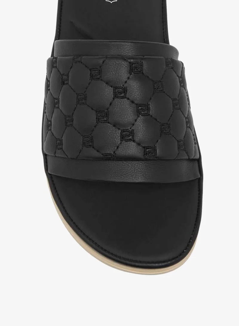 Paprika Women's Monogram Quilted Slip-On Sandals
