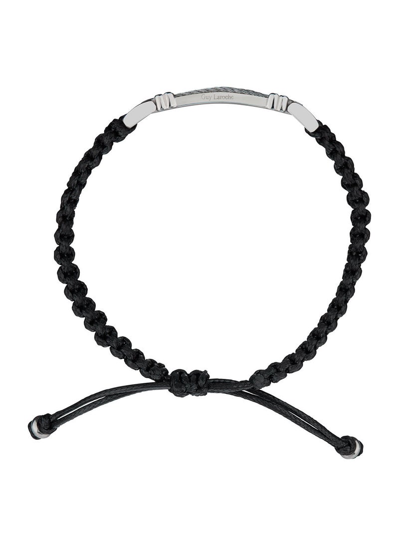 غاي لاروش سوار غي لاروش من الستانلس ستيل والجلد للرجال ، أسود ، 4TW707AV - Image 2
