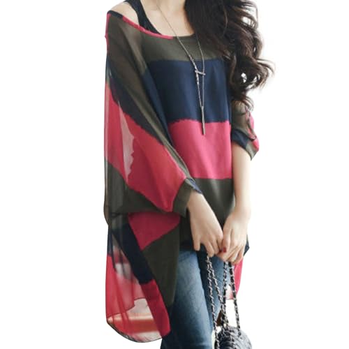 Vanbuy Oversized Summer Tops for Women Swimsuit Coverup Cover Ups for Swimwear Floral Blouses Flowy Tops Boho t Shirts - Image 5