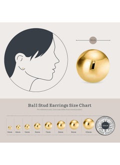 14K Gold Filled Stud Earrings For Women - Real Filled Gold Earrings, Solid Gold Filled Ball Studs, Hypoallergenic Round Ear Rings - 4Mm - pzsku/Z8F737704E3C5D38BB884Z/45/_/1735816737/f2998b39-aef7-45a4-99d3-7d4eb4829580