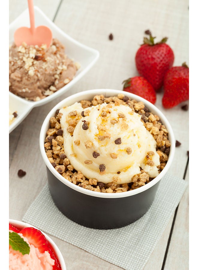 Restaurantware أكواب الحلوى القابلة للتصرف سعة 8 أونصات من رستورانتوير، 50 كوب آيس كريم - الأغطية تباع بشكل منفصل، أكواب الزبادي المجمد المصنوعة من الورق الأسود المتين، مناسبة للأطعمة الساخنة والباردة، مثالية للجيلاتو أو الموسى - Image 5