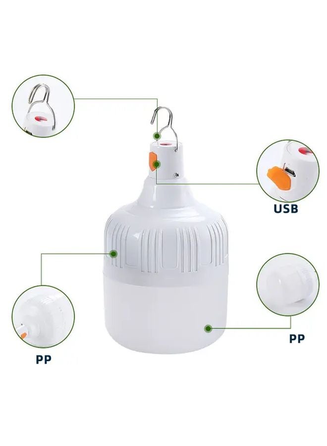 Portable USB Rechargeable LED Bulb White Light Outdoor Spotlight Camping Light - Image 5