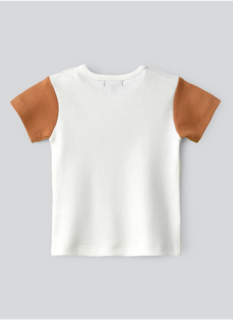JAM - Adorable Bear Graphic Cotton T-Shirt for Boys - Cream - Image 1
