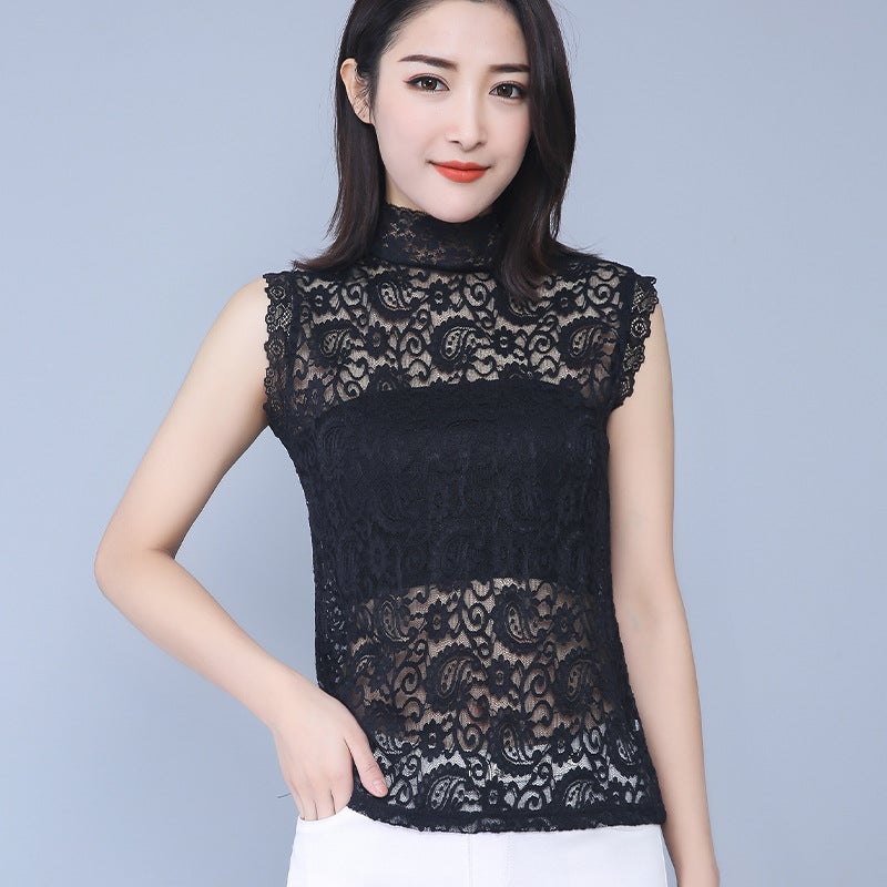 Spring Autumn Winter Fake Collar Women''s Lace Fabric Soft and Comfortable Inner Matching Sweater Sweater Fake Collar Western Style Base Shirt - Image 2