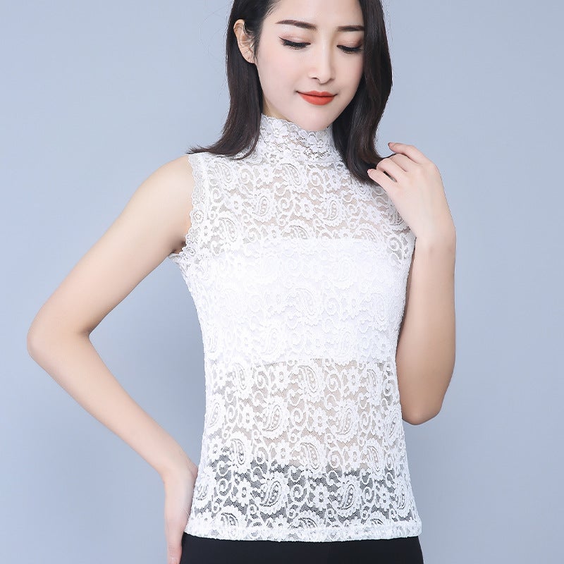 Spring Autumn Winter Fake Collar Women''s Lace Fabric Soft and Comfortable Inner Matching Sweater Sweater Fake Collar Western Style Base Shirt - Image 3
