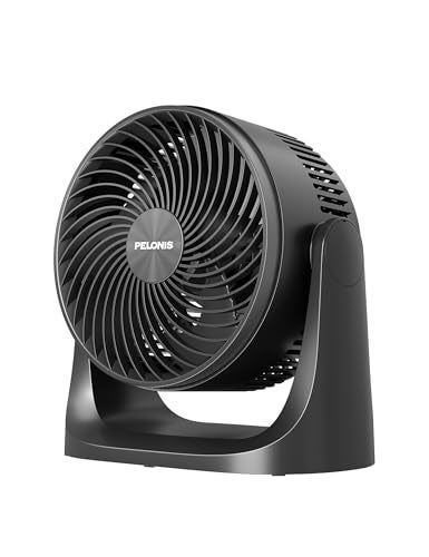 Pelonis 3 Speed Small Room Air Circulator Fan with 7inch Blade Table Fan with 100 Adjustable Head Tilt Desktop Fan for BedroomDorm and Office Ventilador for Air Conditioner and Heater Black
