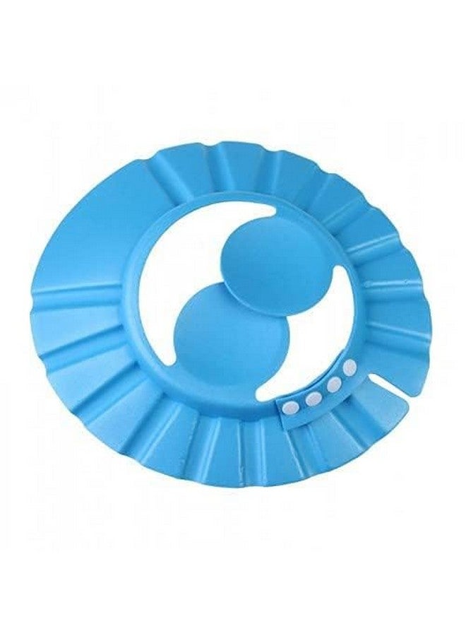 Sage Square New Baby Shower Cap, Adjustable Design, Safe, Soft Bathing with Eye & Ear Protection, Silicone, Makes the Bath More Fun for kids (Blue) (Pack of 2) - Image 1