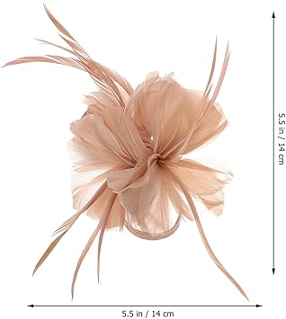Lurrose Women Fascinator Pink Fascinator Side Hair Clip Flower Hair Pins Vintage Tea Party Headband Wedding Accessories for Girls Ladies - Image 2