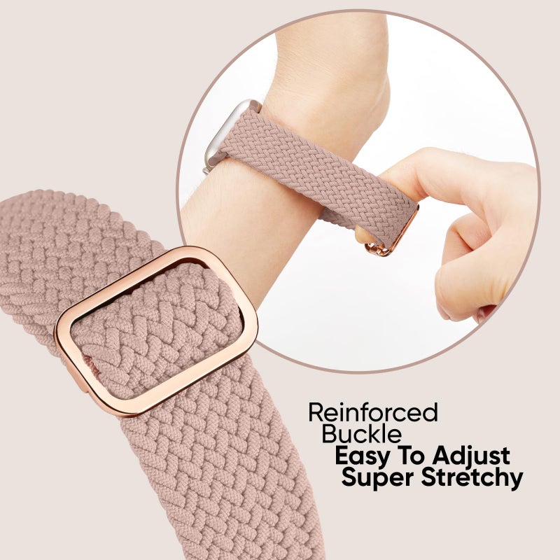Knossen 6 Pack Braided Stretchy Bands Compatible with Apple Watch Band 38mm 40mm 41mm 42mm 44mm 45mm 46mm 49mm Women Men, Adjustable Nylon Solo Loop Elastic Straps for iWatch Series 11 10 9 8 7 6 5 4 SE Ultra - Image 5