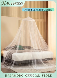 Bed Canopy Mosquito Net Round Lace Curtain Dome Bed Canopy Netting Bed Tent Canopy Bed Frame Hanging Princess Canopy Bedroom Decor for Indoor Outdoor - pzsku/Z8F73B7D08E4DB85C5D8BZ/45/_/1739447288/f0a39be7-6036-4c47-8421-f37789eb9e56