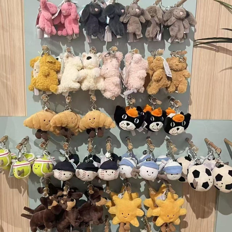 Plush Animal Keychain Pendant Doll, Assorted Designs, 9-11cm - Image 2