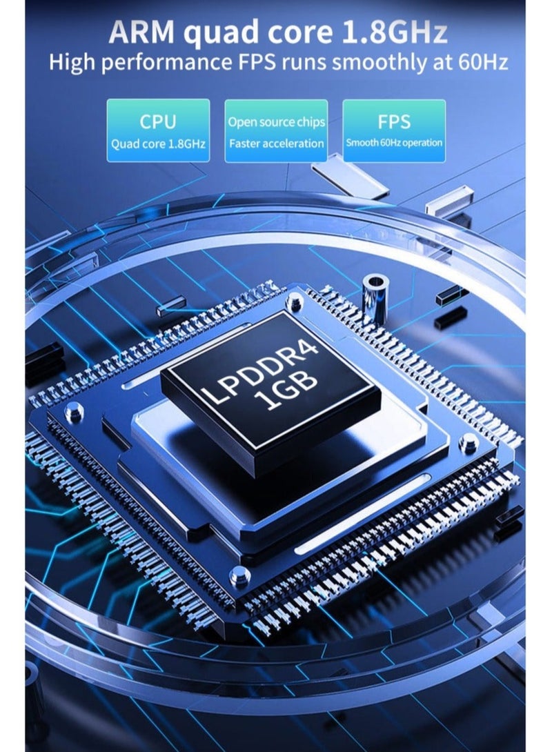 POWKIDDY RGB10 MAX3 Handheld Game Console, 5 Inch IPS Screen Retro Video Game Console Open Source Linux Game Player, Support WiFi & Bluetooth,10000+ Games Portable PSP (Yellow, 128G) - Image 3