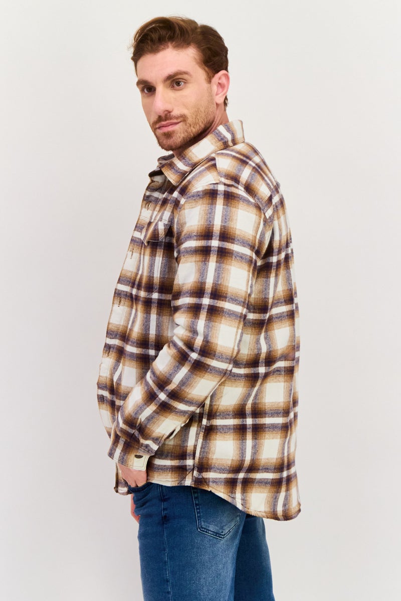 Rainforest Men Plaid jacket Shirt, Brown Combo  - Image 2