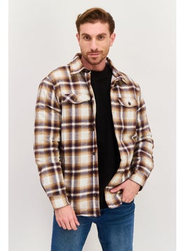 Men Plaid jacket Shirt, Brown Combo - pzsku/Z8F73E195C80916DF8EE2Z/45/_/1737642269/f2c771f9-e902-4455-a2fe-a73c977791d8