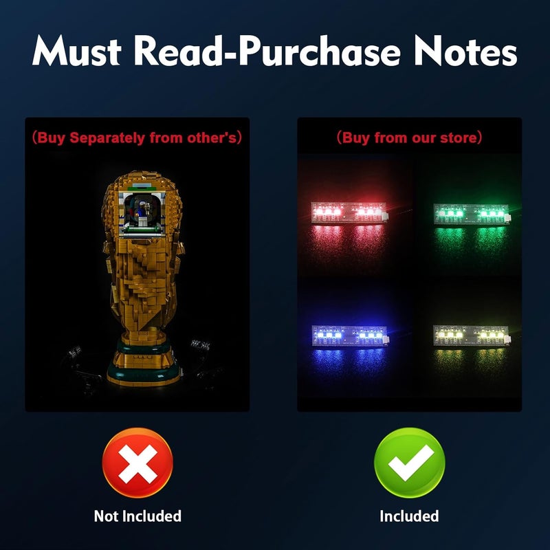 BrickBling LED Light Kit for Lego FIFA World Cup Trophy - Creative Lighting Accessory - Image 3