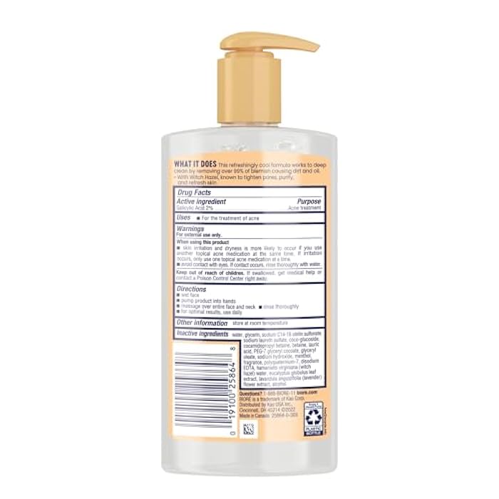 Bioré Biore Clear & Breathable Cooling Cleanser with Witch Hazel, Acne Treatment for Face, Face Scrub for Oily Skin, Salicylic Acid Cleanser, 6.77 Oz - Image 5