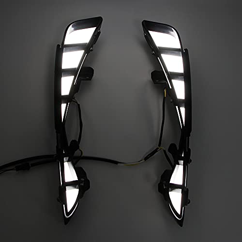 Dreamseek مصباح ضباب أمامي LED DRL لتعديل الصدام الأمامي لسيارة تويوتا أفالون 2019 2020 2021 2022 مع مصابيح تشغيل نهارية وإشارات انعطاف برتقالية - Image 5