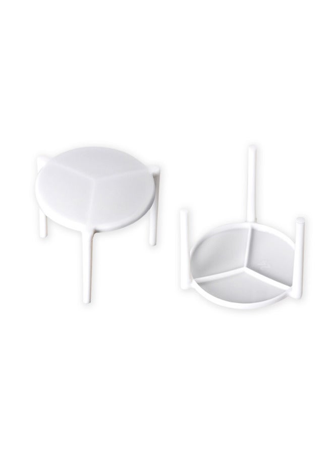 Pizza Pizza Triangle Bracket Fixed Support Takeaway Anti-sticking Tripod Bracket Disposable Food Plastic Stool-Specifications:3.8cm*4cm-Color:White Pizza Stand 100 Pcs/pack  - Image 5