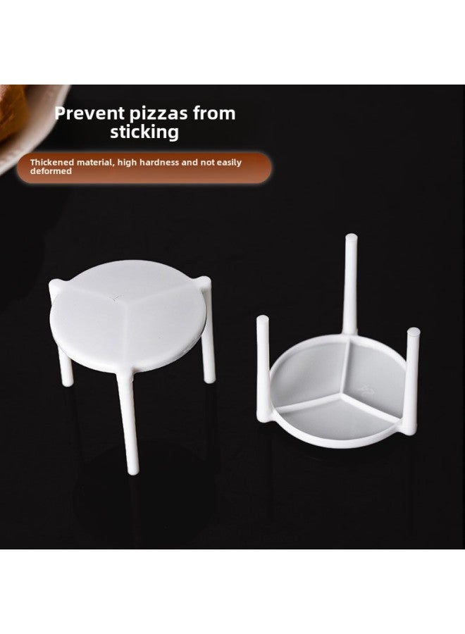 Pizza Pizza Triangle Bracket Fixed Support Takeaway Anti-sticking Tripod Bracket Disposable Food Plastic Stool-Specifications:3.8cm*4cm-Color:White Pizza Stand 100 Pcs/pack  - Image 2