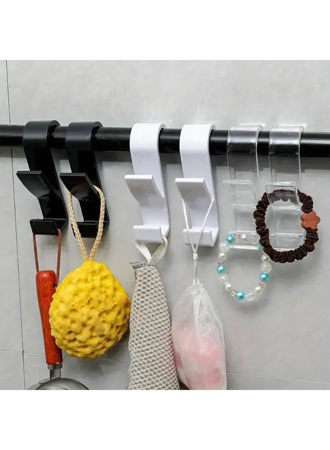 3pcs Black Bathroom Hanger Clips Heated Towel Radiator Hook Holder Drying Rack - Image 3