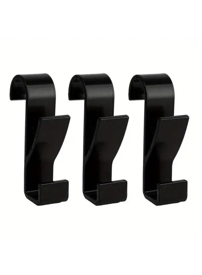 3pcs Black Bathroom Hanger Clips Heated Towel Radiator Hook Holder Drying Rack - Image 1